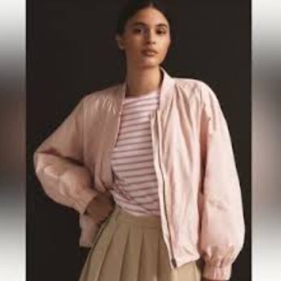 Mauve Light Pink Bomber Jacket - Picture 1 of 7